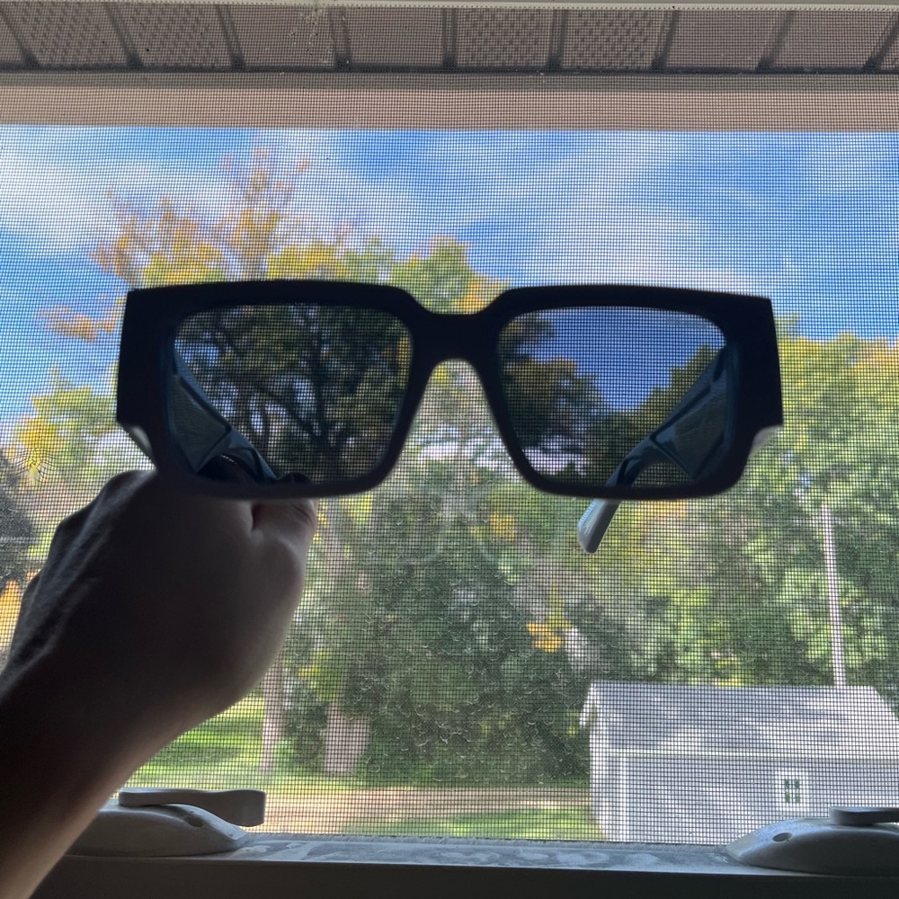 Prada version of Louis Vuitton millionaire sunglasses white with silver detail